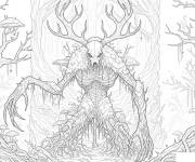 Coloriage Monstre effrayant de the Witcher