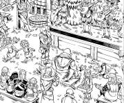 Coloriage Paysage de la vie dans la serie The Witcher