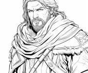 Coloriage Personnage de the witcher pour adulte