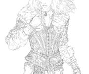 Coloriage Personnage Yennefer de Vengerberg