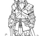 Coloriage et dessins gratuit Portrait de Geralt à imprimer