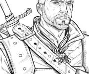 Coloriage et dessins gratuit Protagoniste de The Witcher à imprimer