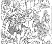 Coloriage Sc&egrave;ne du film The Witcher