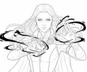 Coloriage et dessins gratuit Sorci&egrave;re de The witcher à imprimer