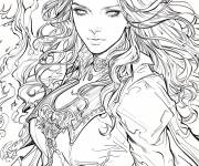 Coloriage Sorciere Yennefer de Vengerberg