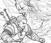 Coloriage The witcher pour adulte