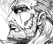 Coloriage Visage de G&eacute;ralt pour adulte