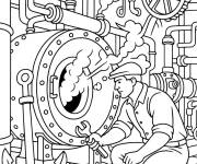 Coloriage Chambre &agrave; engin du Titanic