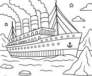 Coloriage G&eacute;ant navire Titanic