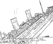 Coloriage Image de Naufrage du Titanic