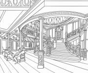 Coloriage Le hall de luxe du Titanic