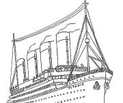 Coloriage Mod&egrave;le Titanic facile