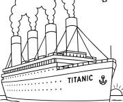 Coloriage Page du bateau Titanic