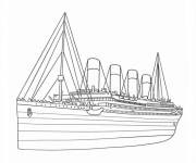 Coloriage et dessins gratuit Paquebot Titanic facile à imprimer