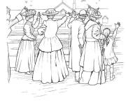 Coloriage et dessins gratuit Passagers de Titanic saluent les gens au ports à imprimer