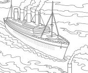 Coloriage Premier voyage du Titanic