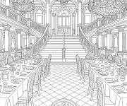 Coloriage Salle &agrave; manger du Titanic