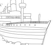 Coloriage Titanic au bord de la mer
