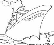 Coloriage et dessins gratuit Titanic de bande anim&eacute; à imprimer