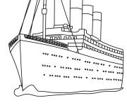 Coloriage Titanic en vecteur