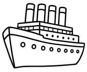 Coloriage Titanic facile petite section