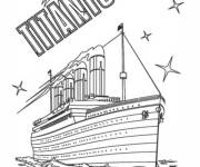 Coloriage et dessins gratuit Titanic Paquebot à imprimer