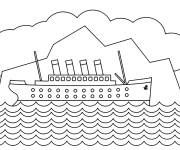 Coloriage Titanic simple