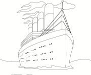 Coloriage et dessins gratuit Titanic style dessin anim&eacute; à imprimer