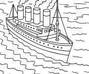 Coloriage Titanic vue de haut