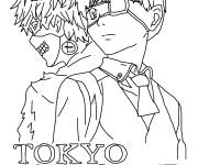 Coloriage Affiche de Tokyo Ghoul anime