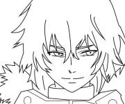 Coloriage Ayato Kirishima, lapin noir