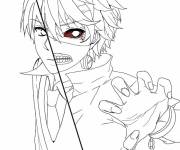 Coloriage Deux visages de Kaneki Ken