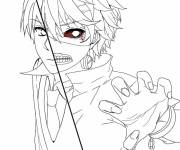 Coloriage Double face de Kaneki Ken