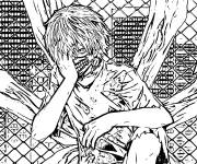 Coloriage Goule Ken cachant ses yeux