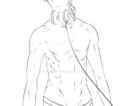 Coloriage Hideyoshi Nagachika manga japonaise
