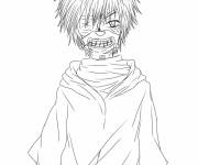 Coloriage Jeune goule Tokyo Ghoul