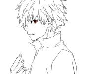 Coloriage Ken Kaneki avec le song froid