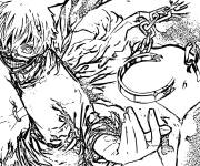 Coloriage et dessins gratuit Ken Kaneki casse ses menottes en ligne à imprimer