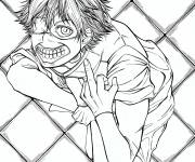 Coloriage ken kaneki de manga Tokyo Ghoul