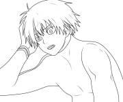 Coloriage Ken Kaneki sans masque en couleurs