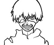 Coloriage Ken Kaneki stylis&eacute;