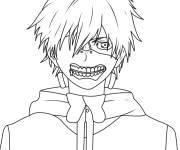 Coloriage Ken Tokyo Ghoul facile