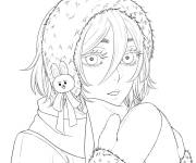 Coloriage La belle Hinami Fueguchi de Tokyo Ghoul