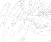 Coloriage Le c&eacute;l&egrave;bre chasseur des goules Tokyo Ghoul