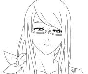 Coloriage Le d&eacute;voreur Rize Kamishiro Tokyo Ghoul