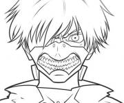 Coloriage Le sourire de Ken de la manga des goules