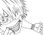 Coloriage Le visage terrifiant de Tokyo Ghoul