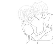 Coloriage Les amoureux de Tokyo Ghoul