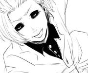 Coloriage Naki, le chef des costumes blancs