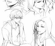 Coloriage Personnages de la manga Tokyo Ghoul
